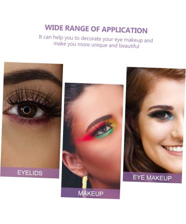 Beatifufu 4 pairs Reusable Liners Eyeliner Face Eyelashes Up Strip Tape Glitter Supplies Make Adhesive Shiny 4x1.5cm Purple - Buy Online on GoSupps.com