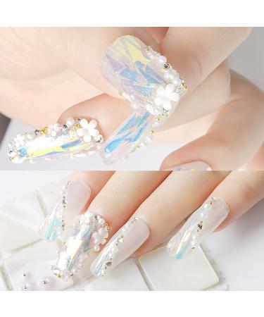 Spring Blossom 3D Flower Nail Charms: Colorful Mix Starry AB Crystal Rhinestones for Nail Art DIY - Buy Online on GoSupps.com