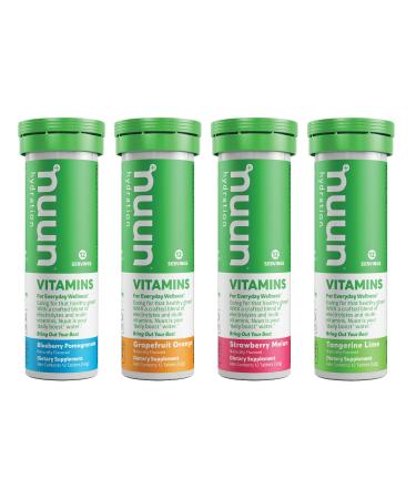 Nuun  Vitamins + Electrolyte Drink Tablets - Mixed Fruit - 4 Tubes (48 Servings)