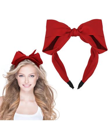 WLLHYF 1 PCS Bow Headbands Hair Bands Fashion Cute Hairband Non-Slip Headwear Beautiful Versatile Red Headbands Valentine's Day Gifts for Women's Headbands Beauty Care Simple Elastic Accessories