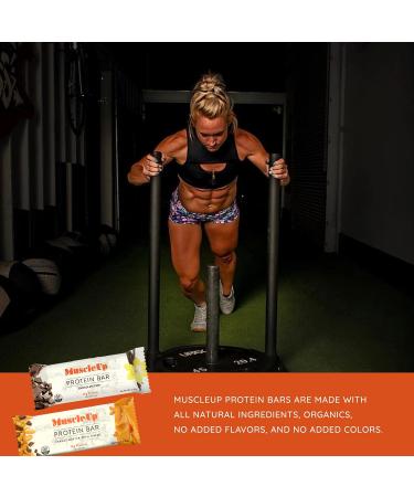 MuscleUp Gluten Free Non-GMO Sweet Potato Protein Bars - Peanut Butter & Cacao Nibs (12 Bars) | International Shipping Available - Buy Online on GoSupps.com