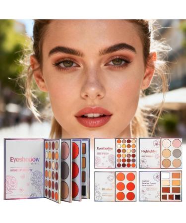 Makeup Palette - 45 Colors Multifunctional - Blush Highlighter Eyeshadow - For Women Girls Beginners Girlfriend Daily Travel Party Dating Wedding - Buy Online on GoSupps.com