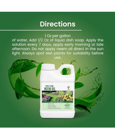 Nature's Will Pure Organic Neem Oil for Indoor and Outdoor Plants and Vegetable - 32 Fl Oz. - Buy Online on GoSupps.com