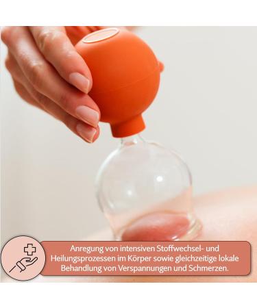 Lauschaer Glass Cupping Set | 3 Professional Fireless Cupping Glasses (25-30-35mm) | Hand-Blown & Shaped for Medical Use - Buy Online on GoSupps.com