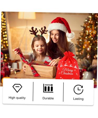 LALAFINA 6pcs Christmas Drawstring Bag Candy Bags Holiday Bag Santa Bag Candy Bag Wedding Storage Bags - Buy Online on GoSupps.com