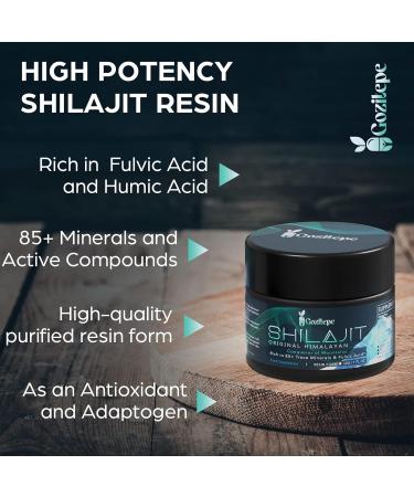Gozitepe Shilajit High Potency Purified Himalayan Shilajit Resin with Fulvic Minerals & Humic Acids Vegan 2 Pack 1 Piece Pack of 2 - Buy Online on GoSupps.com