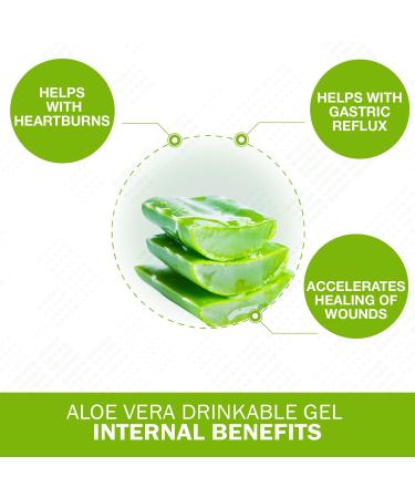 Pure Aloe Vera Drinkable Gel Unflavoured 500mL - Cold-Processed from Organic Fresh Leaves - for Heartburn Relief - Acid Reflux - Made In Canada 500 ml (Pack of 1) - Buy Online on GoSupps.com