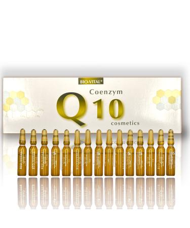 DS-Lux Pack of 2 original 15ml Coenzyme Q10 ampoules - Premium anti-aging application for face forehead neck and d collet