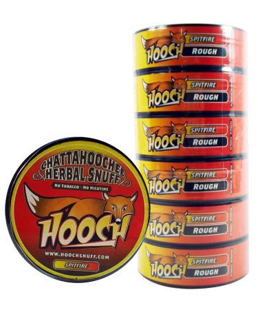 (6)Six Chattahoochee Hooch Herbal Snuff Cans 1.2oz/34g - SPITFIRE - ROUGH - No Tobacco No Nicotine