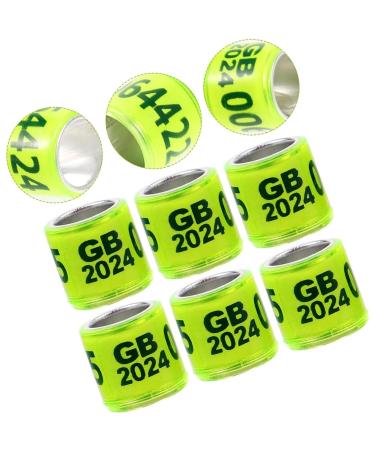 Taole 50 pieces pigeon rings pigeon chicken leg rings multicolored aluminum chicken rings bird house accessories identify tapes bird foot rings training identify birds footring light yellow