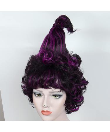 Linfairy Natural Black Purple Witch Cosplay Wig - Halloween Costume Accessory for Women | International Shipping - Buy Online on GoSupps.com