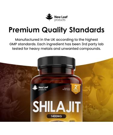 Shilajit 1400mg Supplement Pure Himilayan Shilajit 60% Fulvic Acid High Strength No Binders or Fillers - Pure Shilajit (120 Capsules) - Buy Online on GoSupps.com