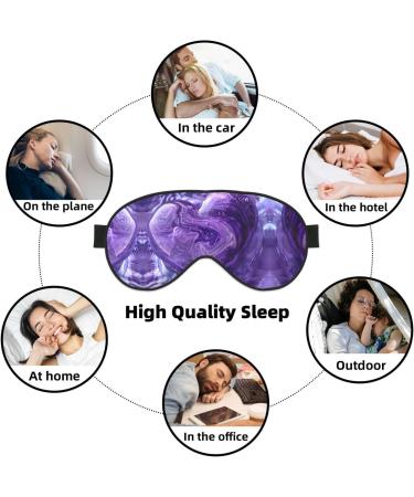 Purple Love Print Unisex Eye Mask | Soft Light-Blocking Sleeping Mask | Comfortable Black Sleep Mask for Travel & Home - Buy Online on GoSupps.com