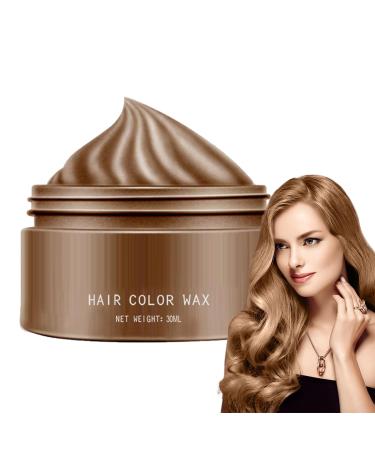 Hugsweet Temporary Hair Color Wax 30ml Temporary Hair Color Washable Color Mud Styling Cream for Teens Festivals Parties Cosplay Brown D