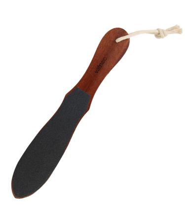 Valneo footfish for hardened or dry skin - coarse and fine corneal file made of wood - wood paddle cornea remover for hand and foot dark wood