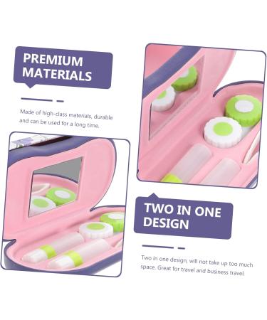 Buy Solustre Double-Layer Glasses Case Holder for Kids - Mini Terrarium Sunglasses Case & Contact Lens Travel Set - PU Leather Purple 16.5x7x5.5cm - International Shipping - Buy Online on GoSupps.com