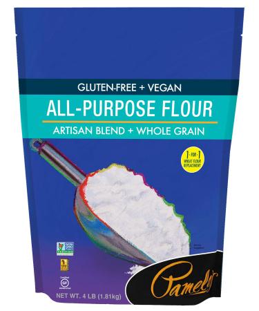Pamela's Products Gluten Free All Purpose Flour Blend, 4 Pound Artisan Flour Blend 4 Pound (Pack of 1)