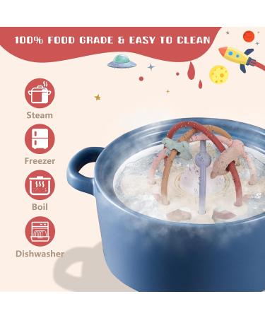 Baby Teething Toys 2 Pack | Silicone Montessori Chew & Rattle Toy Set for 0-36 Months | Teething Relief & Sucking Needs | Infants Gift - Navajo White - Buy Online on GoSupps.com