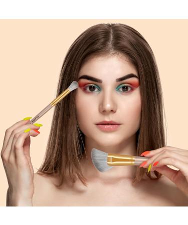 MAANGE 25Pcs Professional Makeup Brush Set with Gift Box - Premium Synthetic Brushes for Foundation, Blush, Eyeliner, and Eyeshadow in Pink - Buy Online on GoSupps.com