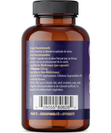Pure Lab Vitamins - L-Theanine 200mg Capsules - Concerns and Pressure Relief Supplements - Brain Memory Focus Supplement for Adults - Promotes Relaxation and Improves Sleep Quality - 150 Vegi Caps - Buy Online on GoSupps.com