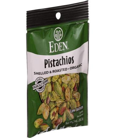 Eden Organic Shelled & Dry Roasted Pistachios - 1oz, 12 Pack | Healthy Snacks - Buy Online on GoSupps.com