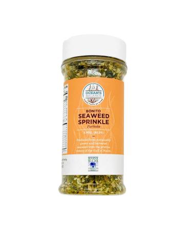 Ocean Balance Bonito Seaweed Seasoning w/ Dried, Tuna Flakes  Furikake Seasoning w/ Smoky Bonito Flakes + Maine Coast Seaweed  Great for Dashi, Tofu & Much More