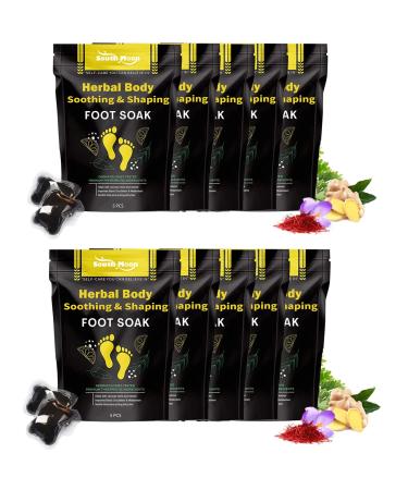 2/4/6/10Pack Herbal Detox&Shaping Cleansing Foot Soak Beads, Slimwe Body Detox Foot Soak, Body Detox Foot Soak, Herbal Foot Cleansing Soak Beads (10Pack)