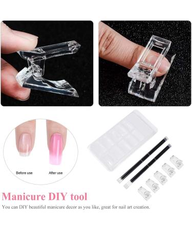 FOMIYES 2 Sets Nail Extension Set Nail Brush and Cuticle Pusher Bath Sponge for Sensitive Skin Poly Nail Clip Builder Assistant Tool Nail Kits Nail Art Tool Plastic Patch Nail Clipper - Buy Online on GoSupps.com