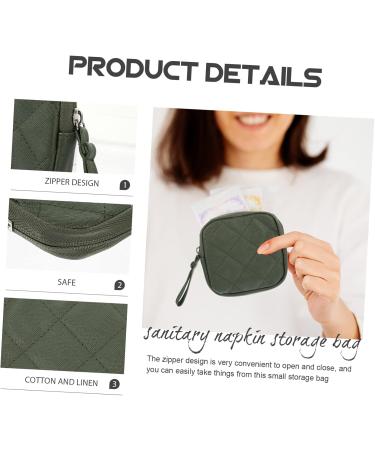 Healeved 4-Piece Cotton Storage Bags for Women's Bandages & Period Care - Minimalist Travel Pocket with Tampon Holder - 12.5x12.5x2cm - Buy Online on GoSupps.com