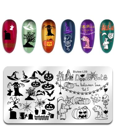 Biutee Nail Stamping Plates Kit - 10pc Templates with Stamper | Nail Art Plates for Leaves, Flowers, Animals & Holidays - Buy Online on GoSupps.com