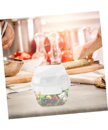 HOLIDYOYO Box Box Lunchbox Bento Container Lunch Boxes Lunch Holder White Compartment Box Pp Double Layer 15.8X15.8X14.3CM 10TUI4923B White 15.8X15.8X14.3CM - Buy Online on GoSupps.com