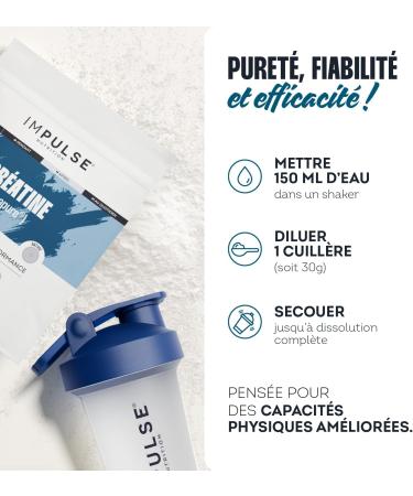 Cr atine Monohydrate Creapure 3 g Ultra Pure - Force Endurance & R cup ration - Compl ment Alimentaire Performance & nergie - Creatine Monohydrate - 102 g - Fabriqu en France - Buy Online on GoSupps.com