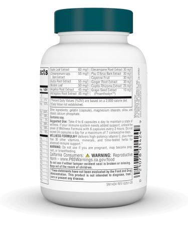Source Naturals Wellness Formula Bio-Aligned Vitamins & Herbal Defense for Immune System Support - Dietary Supplement & Immunity Booster - 60 Capsules Unflavored 60 Count (Pack of 1) - Buy Online on GoSupps.com