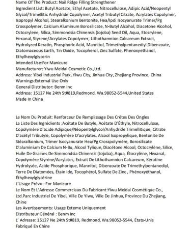 Modelones 15ml 8-in-1 Nail Strengthener & Ridge Filling Base Coat Nail Polish Repair and Growth Kit Treatment for Thin and Damaged Nails Milky White - Buy Online on GoSupps.com