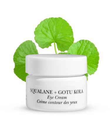 Squalane Plus Gotu Kola Eye Cream - Brightening Anti-Aging Under Eye Cream Anti Wrinkle Vitamin C Cream Vegan For Men & Women Sulfate & Paraben Free Travel Size - 0.7 oz