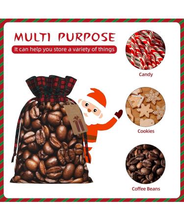 Funny Roasted Coffee Beans Christmas Fabric Gift Bags For Party Favors Giving Goody Bags Black 1 count (Pack of 1) - Buy Online on GoSupps.com