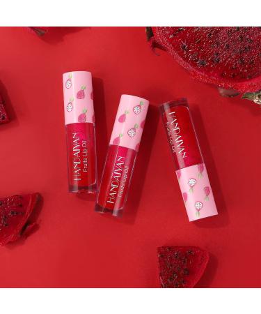 NICEFACE Fruit-Flavored Lip Gloss Oil Set - 3-Piece Fresh Lip Glaze for Moisturized & Plump Lips - Long-Lasting Care in 3 Colors - Buy Online on GoSupps.com