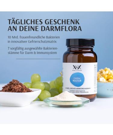 Xbyx Darm Kultur 60g - Vegan Lactose-Free Gluten-Free Synbiotic | Premium Intestinal Support from Germany | 30 Portions - Buy Online on GoSupps.com