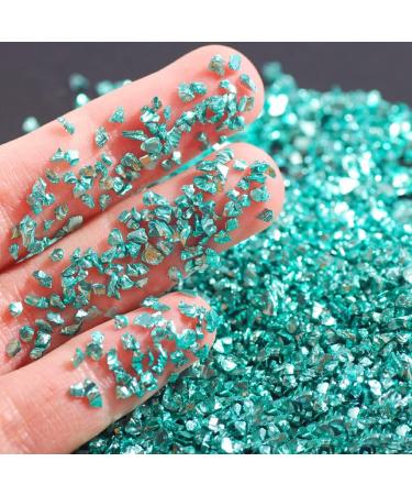 dijiusidy Nail Art Crushed Glass Stones Irregular Glitter Crystal Fragment DIY Rhinestone Fillers Mobile Phone Jewelry Making Lake Blue - Buy Online on GoSupps.com