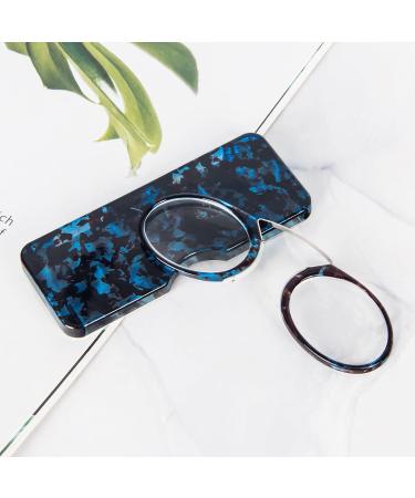 Kokobin Unisex Reading Glasses | Compact Mini Nose Clip | Blue Leopard +2.0 | Slide-Resistant Reading Aid | International Shipping Available - Buy Online on GoSupps.com