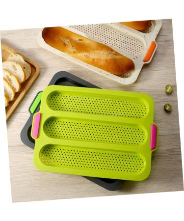HOMSFOU 2 Pcs 3 Bread Silicone Mold Bread Pan Forms Silicone Bread Baking Trays Silicone Baking Mold Silicone Molds Loaf Pan Bread Baking Tin White Silica Gel Cake Second Generation Toast 34.5x24cmx2pcs Whitex2pcs - Buy Online on GoSupps.com