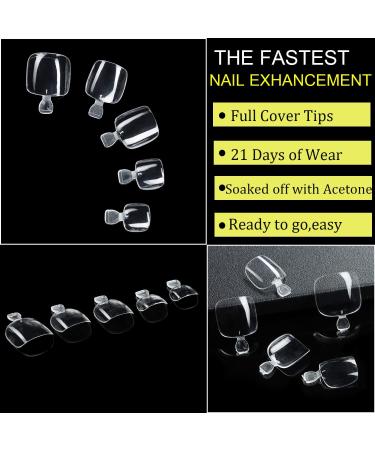 gootrades Soft Gel Toe Nail Tips for Soak Off Gel Extension - 360pcs, Clear False Toenails for Home DIY Manicure - 12 Sizes - Buy Online on GoSupps.com