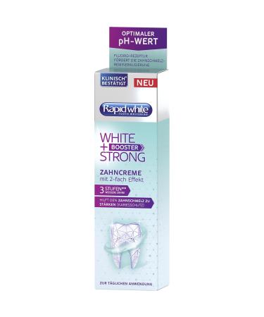 Rapid White WHITE + STRONG BOOSTER toothpaste 75 ml toothpaste for instantly whiter teeth with optimal pH value caries protection - Buy Online on GoSupps.com