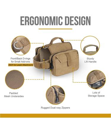 Buy Dilireba Tactical Dog Harness & Backpack for Large Dogs - Perfect for Camping Hiking & Travel - Buy Online on GoSupps.com