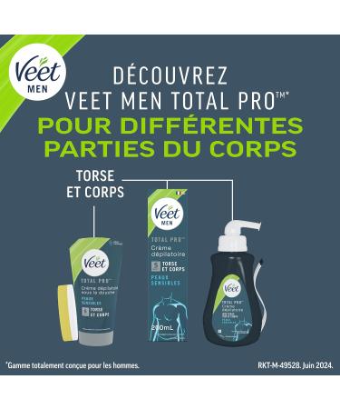 VEET For Men - Set of 2 Hair Removal Kits - 2 Depilatory Creams 100 ml and 2 Care Balms 50 ml - Sensitive Skin - Buy Online on GoSupps.com