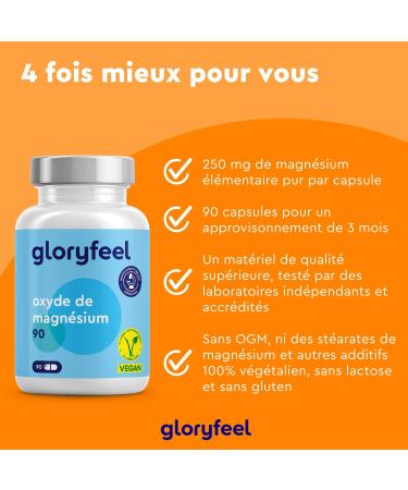 Marine Magnesium Fights Fatigue 100% Pure Supports the Digestive System* Convenient Packaging for Travel 250mg/day Magnesium Oxide No Additives Lab Tested Vegan - Buy Online on GoSupps.com