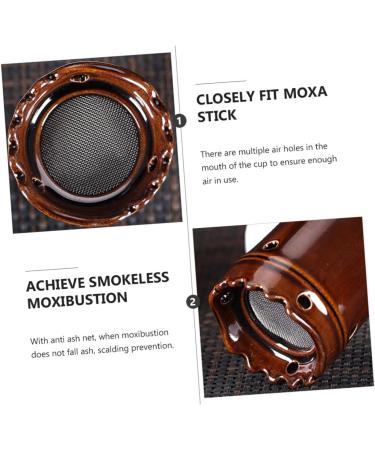 JECOMPRIS Moxa Burner Pot - U-Shaped Moxibustion Tool for Adults | Ceramic Moxibustion Massage Device | International Shipping Available - Buy Online on GoSupps.com