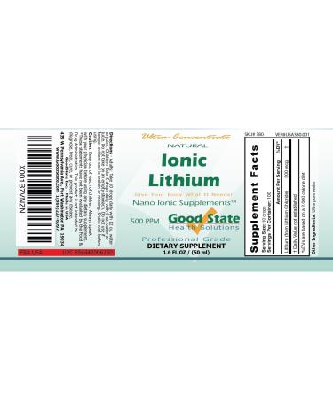 Good State Ionic Lithium - 500 mcg  100 Servings - 10 Drops - Buy Online on GoSupps.com