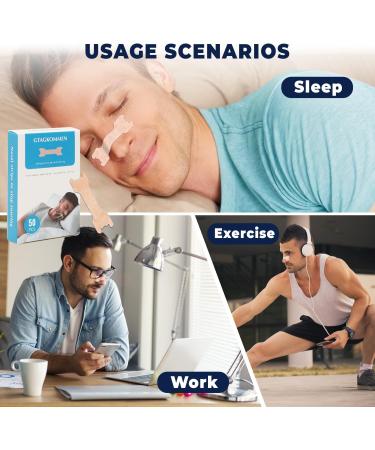 50 Piece Nose Paving Snoring Solution | Better Breathing Snor Popper | Anti-Snoring Nasal Spreaders for Sleep & Sports - Buy Online on GoSupps.com