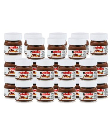 FERRERO Nutella Pack of 26 miniature glass jars 25g hazelnut cream and chocolate spread. Promoo